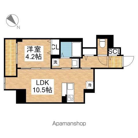 THE BLOSSOM 新栄(1LDK/2階)の間取り写真