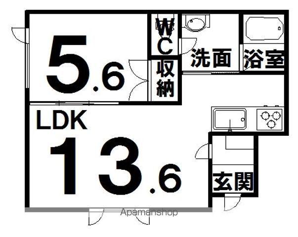 アイーレⅡ(1LDK/2階)の間取り写真