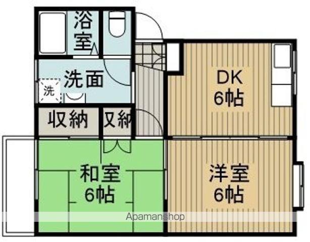 イセキレジデンス21(2DK/2階)の間取り写真