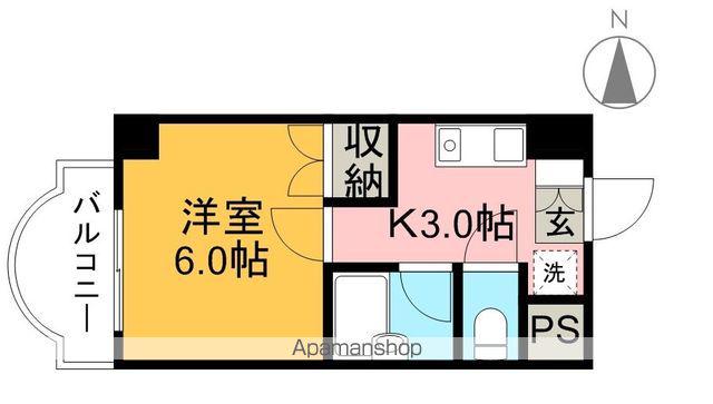 ミタニマンションⅢ(1K/5階)の間取り写真