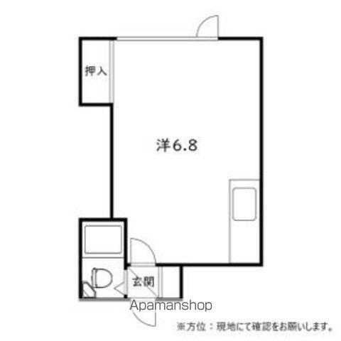 山本南郷ビル(ワンルーム/2階)の間取り写真