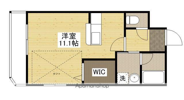 グランドポレストーネ竹屋(ワンルーム/13階)の間取り写真