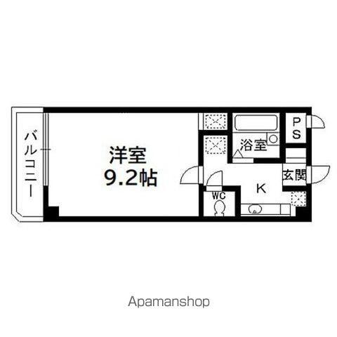 SAKO泉(1K/3階)の間取り写真