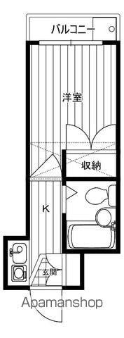 ネルソンパートⅣ(1K/2階)の間取り写真