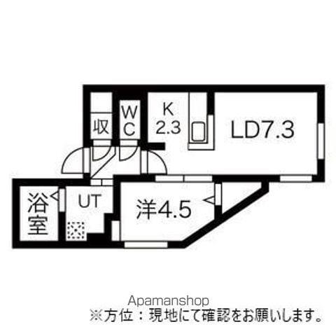 ソティーヌ南郷通(1LDK/5階)の間取り写真