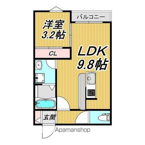 LECOCON枇杷島(1LDK/2階)の間取り写真