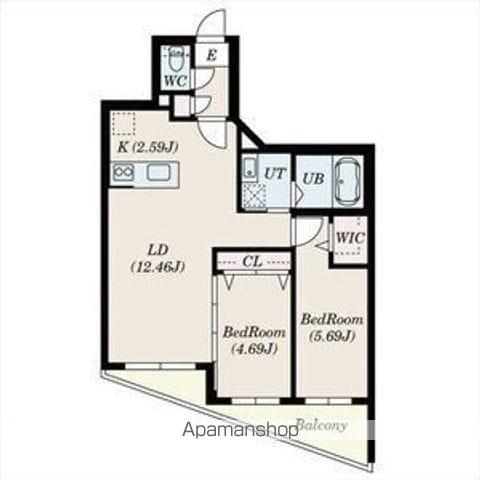 DIORE RESIDENCE SAPPORO(2LDK/5階)の間取り写真