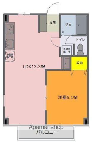 ニューシティ鴨志田A(1LDK/1階)の間取り写真