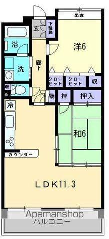 クレールⅡ(2LDK/4階)の間取り写真