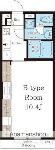 カルマAK(1K/1階)の間取り写真