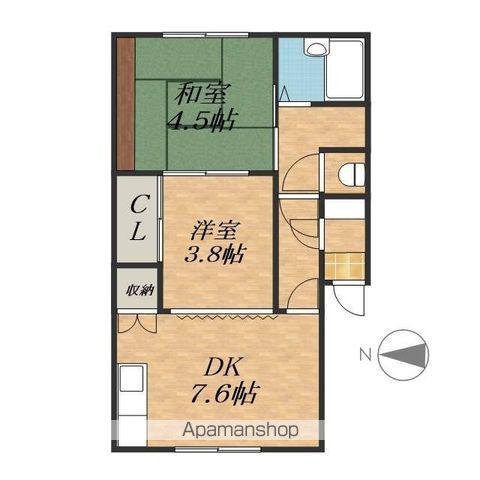 コーポみまつ(2DK/2階)の間取り写真