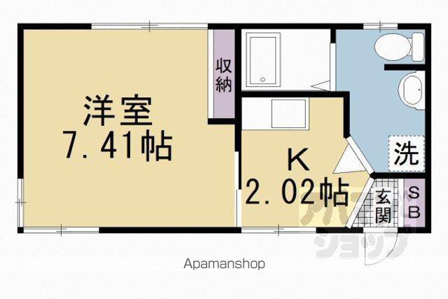フラット清水(1K/2階)の間取り写真