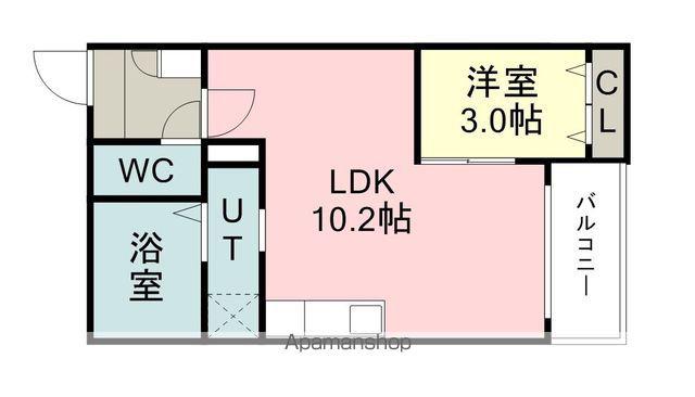 JACK SAKAE Ⅰ(1LDK/2階)の間取り写真