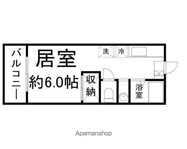 プルミエール東仙台(ワンルーム/1階)の間取り写真