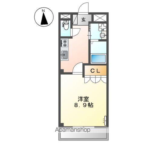 CHAMPS DORES(1K/3階)の間取り写真