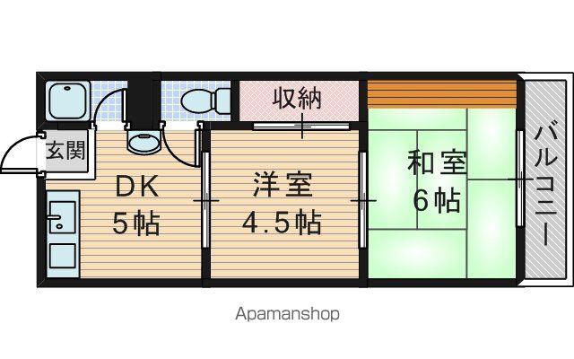 春日ハイツB棟(2DK/2階)の間取り写真