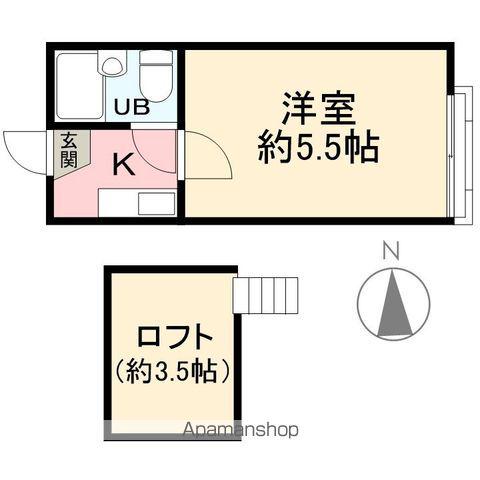 プラザ・ドゥ・アミーゴス(1K/1階)の間取り写真