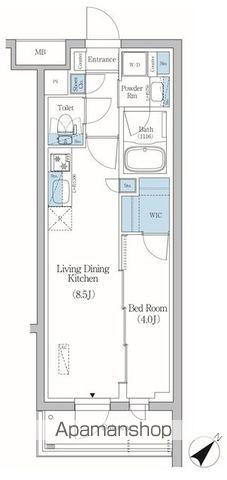 プライムブリス品川旗の台(1LDK/3階)の間取り写真