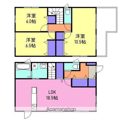 岩徳線 西岩国駅 徒歩21分 2階建 築8年(3LDK)の間取り写真