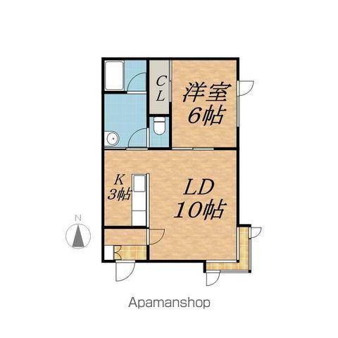 コーポフラワーⅢ(1LDK/1階)の間取り写真