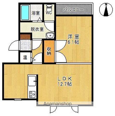 SALLA白樺(1LDK/2階)の間取り写真