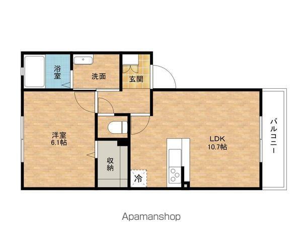 メゾン・クレール(1LDK/2階)の間取り写真