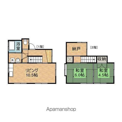 日豊本線 都城駅 バス乗車時間：15分 三州病院前バス停バス停で下車 徒歩5分 2階建 築49年(2SLDK)の間取り写真