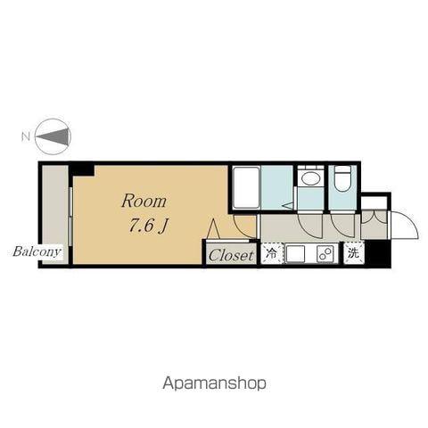 ディアレイシャス尾頭橋(1K/5階)の間取り写真