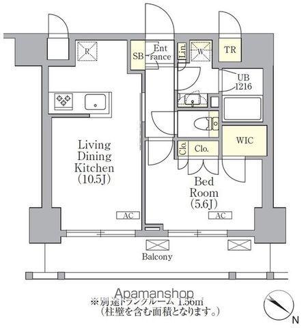 ORSUS 三ノ輪(1LDK/3階)の間取り写真