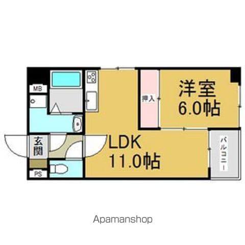 アーク上前津ビル(1LDK/4階)の間取り写真