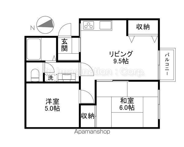 フォーブルM(2LDK/2階)の間取り写真