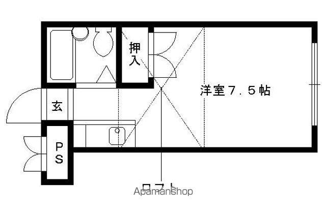 ファーストコート藤森(1K/1階)の間取り写真