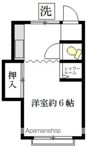 トスカーナ2(1K/2階)の間取り写真