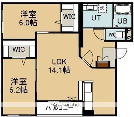 GRANZ LEBENⅡ(2LDK/1階)の間取り写真