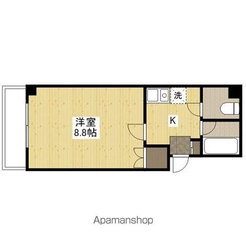 プルニエ長束Ⅱ(1K/3階)の間取り写真