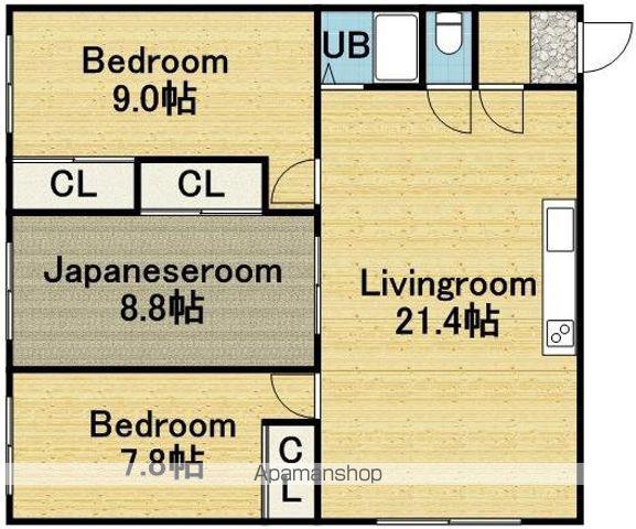 S12ビル(3LDK/3階)の間取り写真