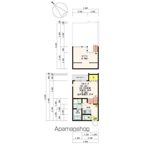 NEXSTAGE九産大前(1K/2階)の間取り写真