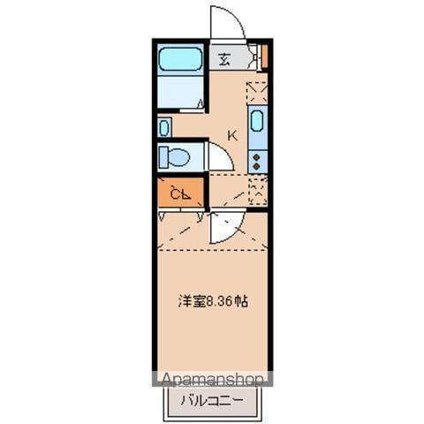 アフォリステーション新田東イースト(1K/1階)の間取り写真