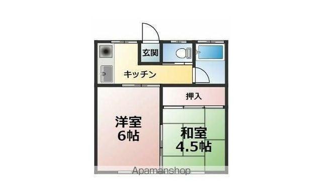 メゾン・ド・ルーン横河原(2K/2階)の間取り写真