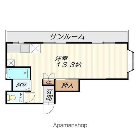 ラ・ベール(ワンルーム/4階)の間取り写真