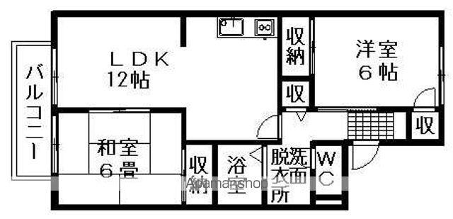 セントラルヴィレッジ(2LDK/1階)の間取り写真