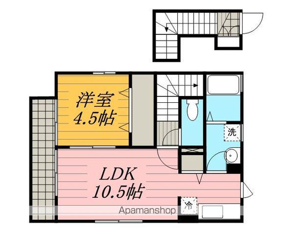シャルマン(1LDK/2階)の間取り写真