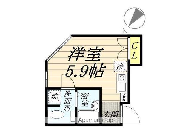 IXO生麦(ワンルーム/2階)の間取り写真