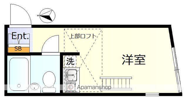 ペアパレス方南町(ワンルーム/1階)の間取り写真