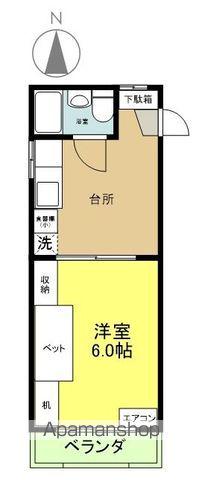 P.D.MハイムⅡ(1DK/2階)の間取り写真