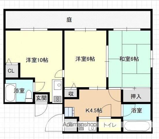 シティハイムKOGO(3K/1階)の間取り写真