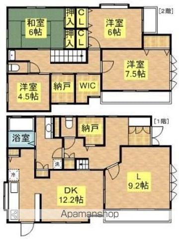 西鉄天神大牟田線 高宮駅(福岡) 徒歩9分 2階建 築24年(4SLDK)の間取り写真