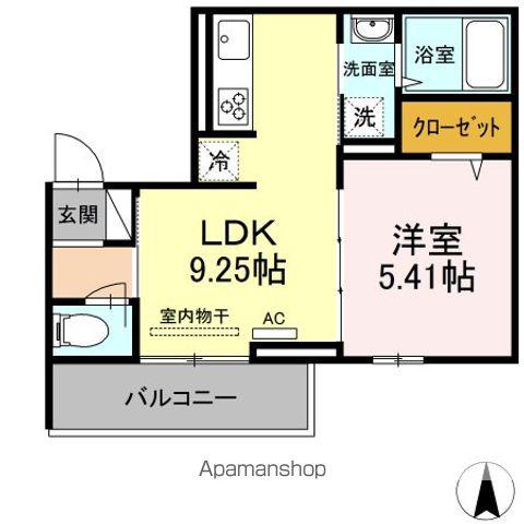 ホライゾンⅡ(1LDK/2階)の間取り写真