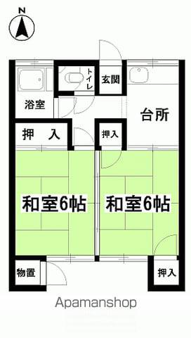 大友アパート(2K/1階)の間取り写真