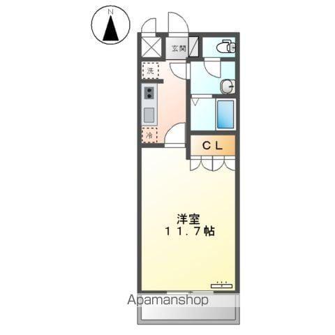 アイビーハイム(1K/1階)の間取り写真